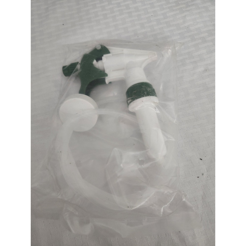 Replacement Trigger Sprayer Head with Long Hose White Green Plastic Utility - Picture 3 of 4